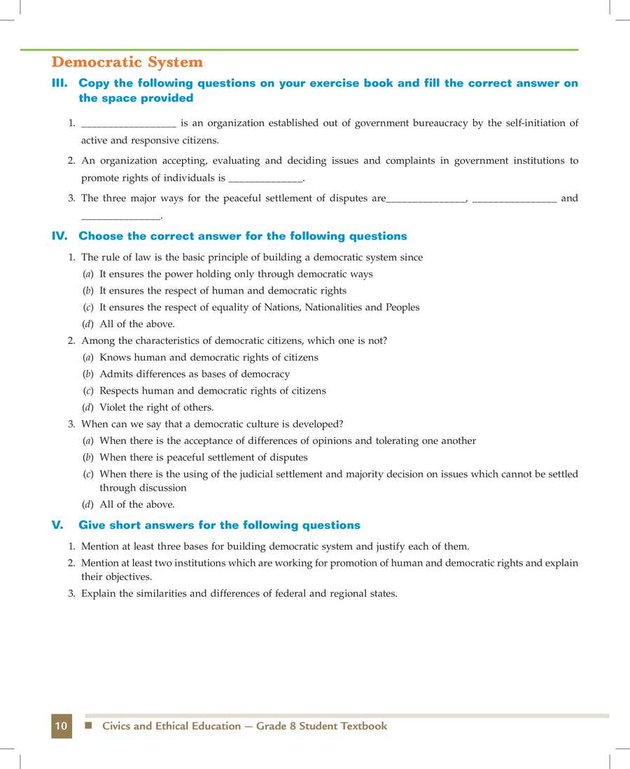Civics and Ethical Education grade 8
                
                page 18