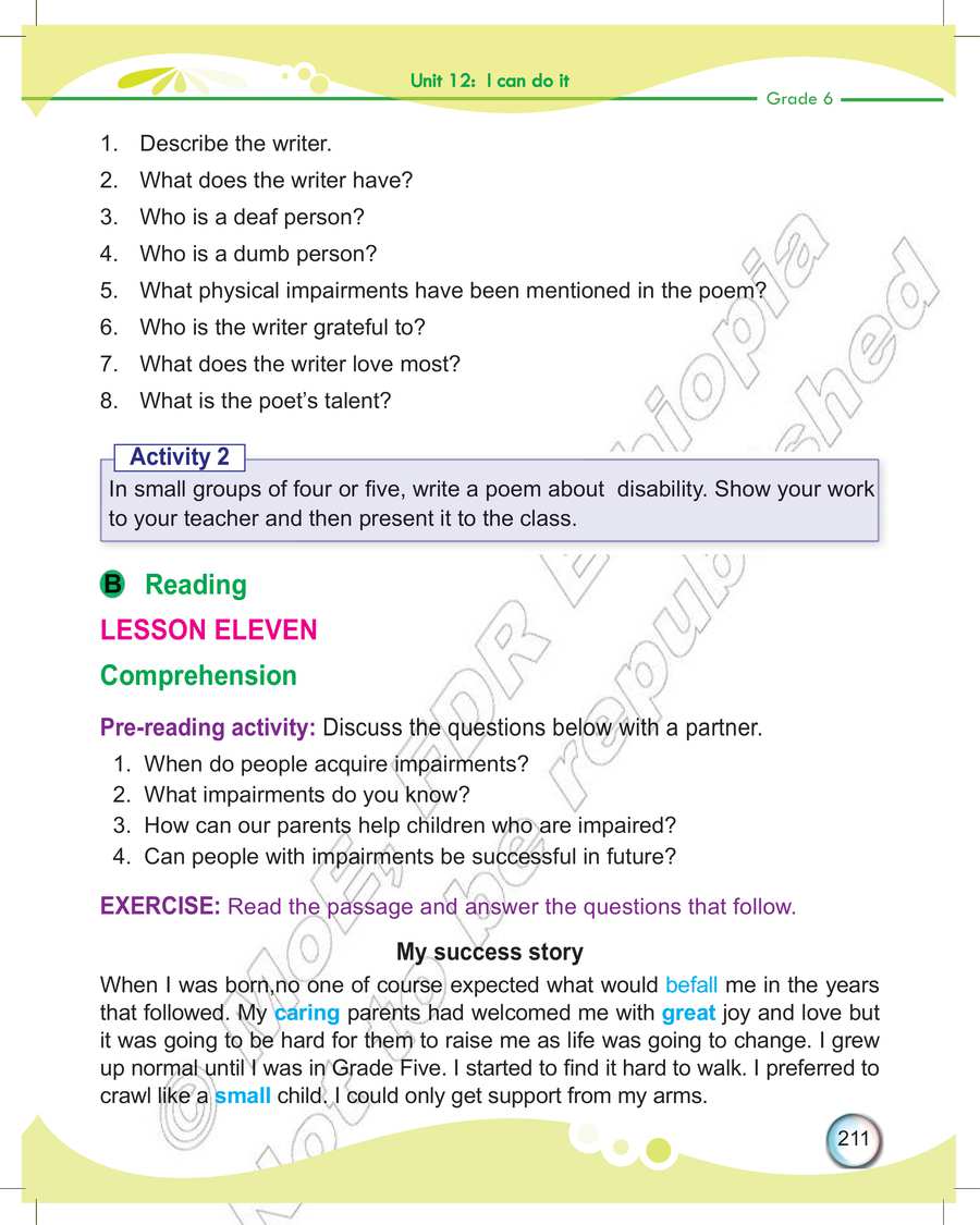 English grade 6
                
                page 419