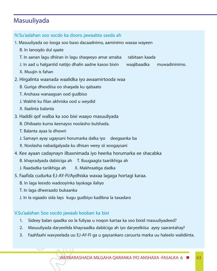 Civics and Ethical Education grade 6
                
                page 69