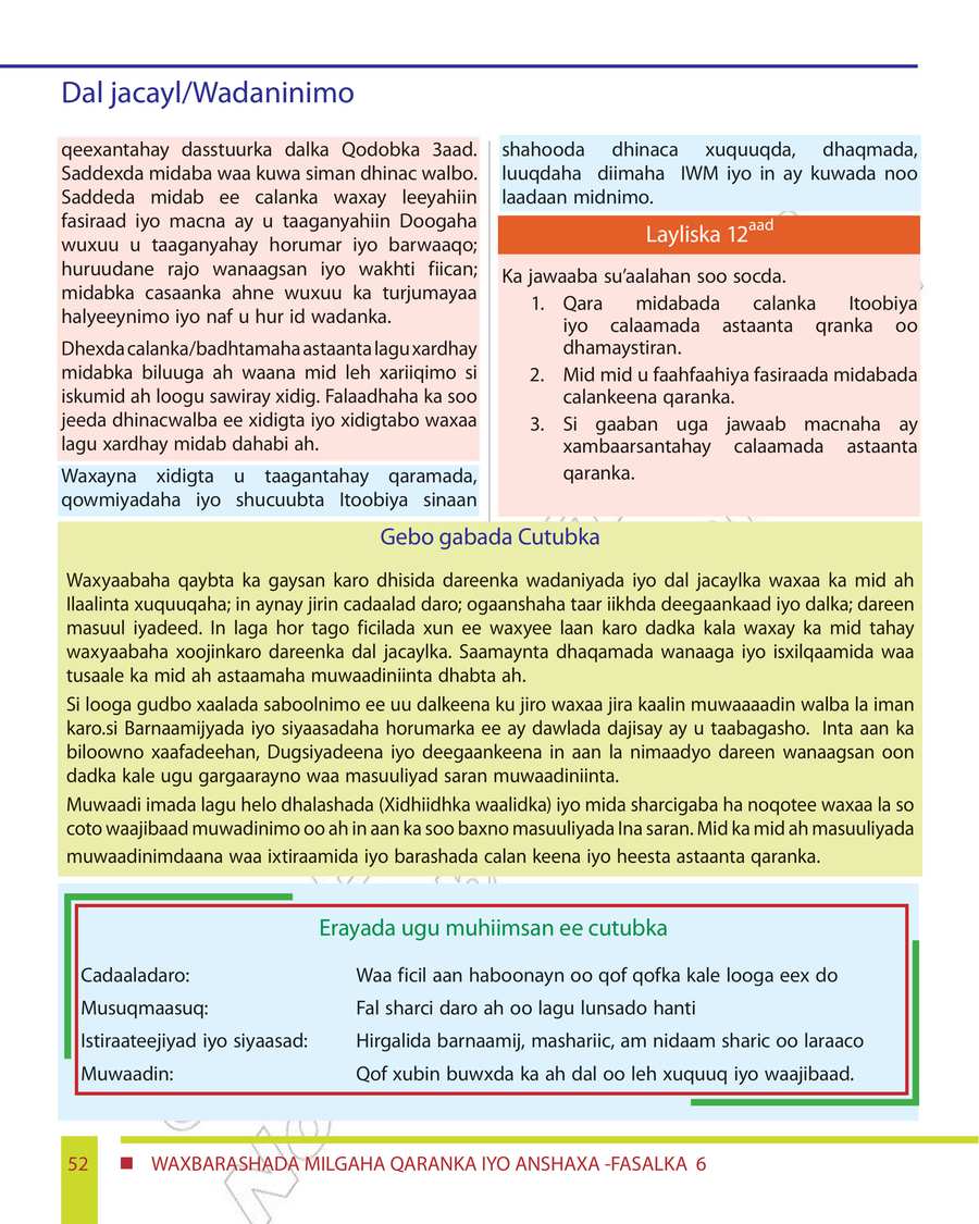 Civics and Ethical Education grade 6
                
                page 58