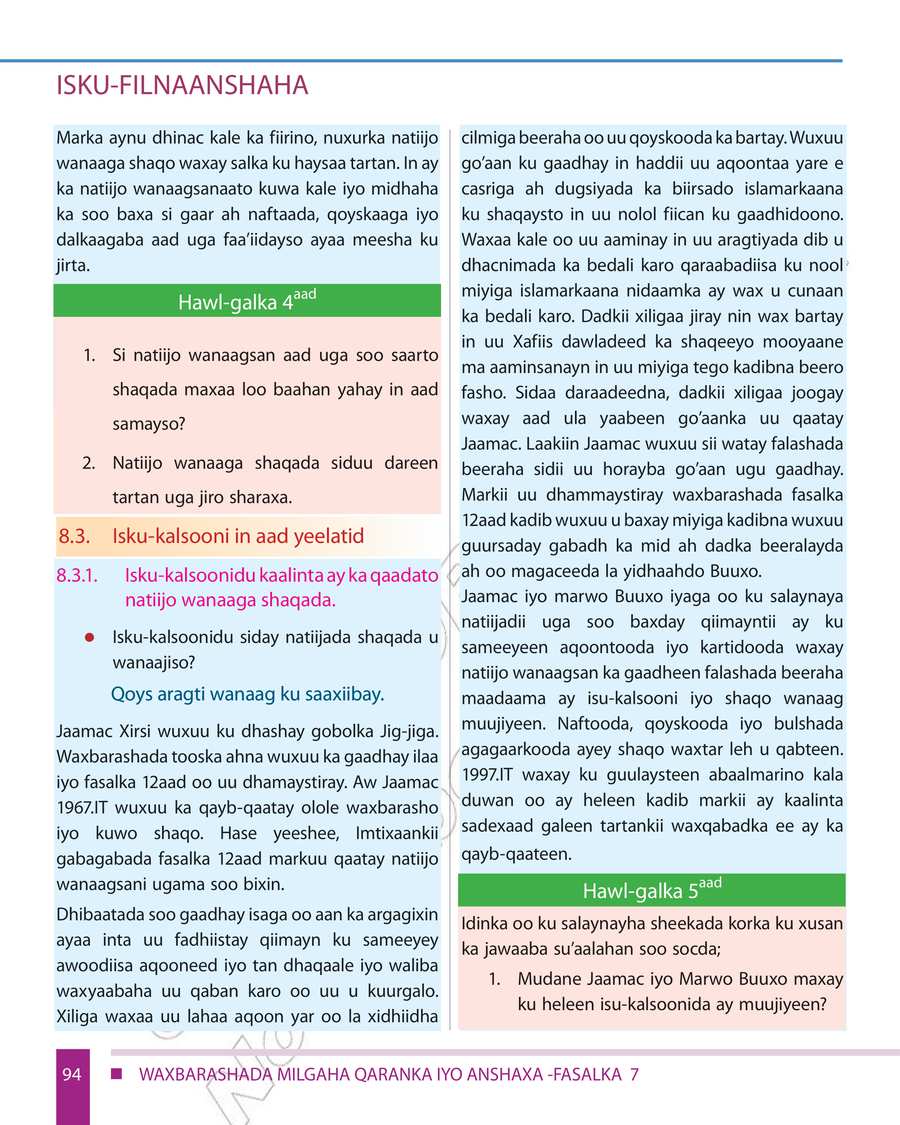 Civics and Ethical Education grade 7
                
                page 100